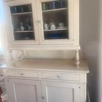 Credenza con alzata legno chiaro stile Shabby