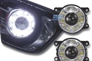 FARI ANABBAGLIANTI A LED LUCE DIURNA FONDO CROMATO