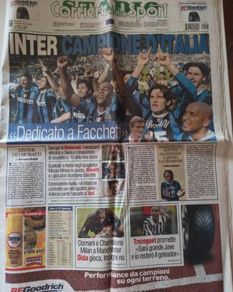 CORRIERE DELLO SPORT 15° SCUDETTO INTER