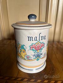 Barattolo in maiolica da farmacia