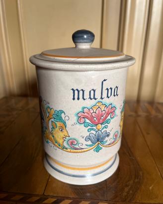 Barattolo in maiolica da farmacia