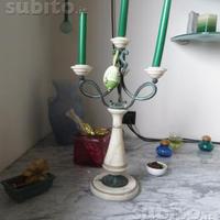 Candelabro in marmo Liberty