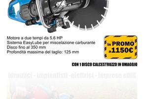 Moto troncatrice SEACUT350 con 1 disco taglio ceme