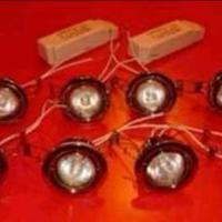 Serie di Faretti (8) Cromati alogeni 20W 12V 