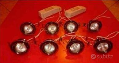 Serie di Faretti (8) Cromati alogeni 20W 12V 