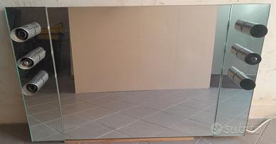 Specchio da Bagno con 6 lampadine orientabili