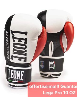 Leone 1947 - guantoni boxe lega pro 10 OZ  nuovo