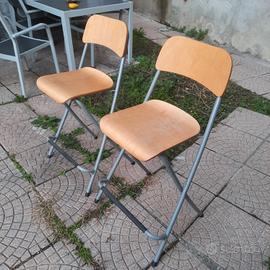 COPPIA DI SGABELLI PIEGHEVOLI 