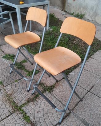 COPPIA DI SGABELLI PIEGHEVOLI 
