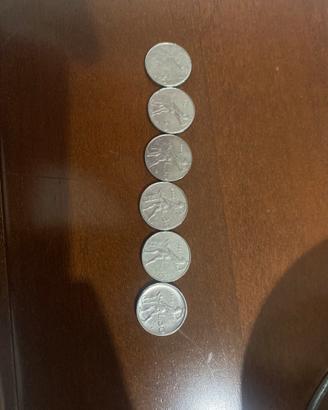 50 lire dal 1990 al 1995 da collezione