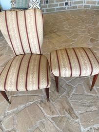 sedia  vintage singola con pouf