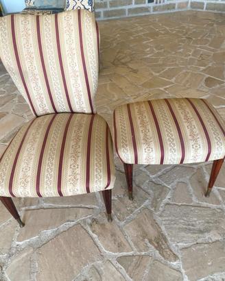 sedia  vintage singola con pouf