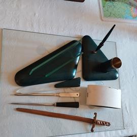 Set taglia carte calamaio porta penna porta buste