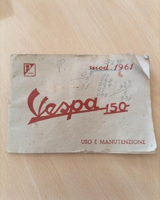 manuale raro  Vespa 150 del 1961