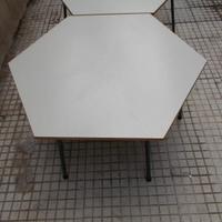 2 pezzi Banco banchetto esagonale asilo scuola