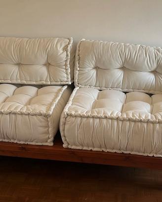 Coppia di cuscini da seduta maxi - beige chiaro