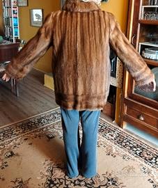 Giacca tre quarti visone chiaro