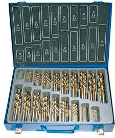 Set 170 punte da trapano hss per metallo rivestim