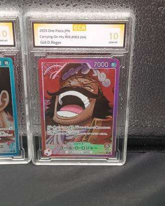 CARTA ONE PIECE GRADATA 10 - GOL D ROGER E ACE