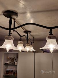 Lampadario cucina stile country