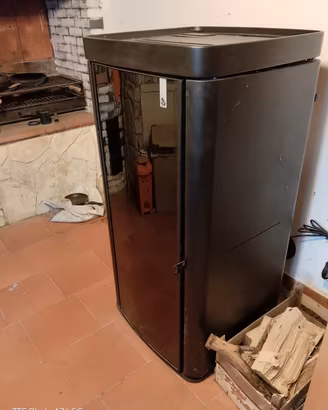 termostufa a pellet, nocciolino, legna 