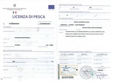 Licenza di pesca professionale