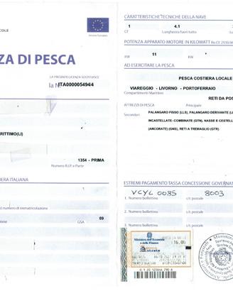 Licenza di pesca professionale