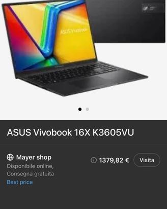 Computer Portatile Asus Vivobook 16X K3605VU
