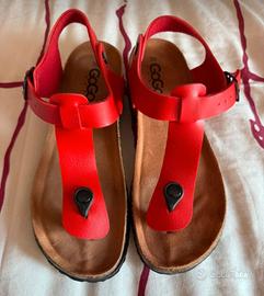 Sandali donna infradito con zeppa