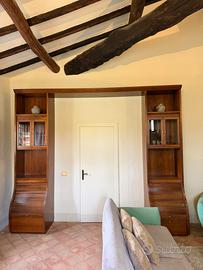 Libreria a ponte legno massello