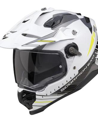 CASCO ADV ADF9000 SCORPION bianco giallo grigio lu