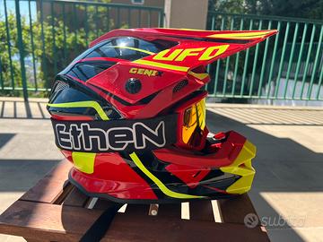 Casco Moto cross Enduro UFO Rosso