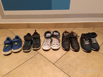 Lotto 5 paia scarpe invernali bambino num 29