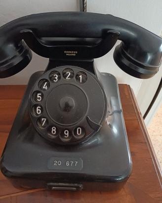 Telefono vintage a disco Siemens Milano anni '50