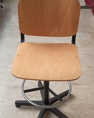 Sedia alta in legno