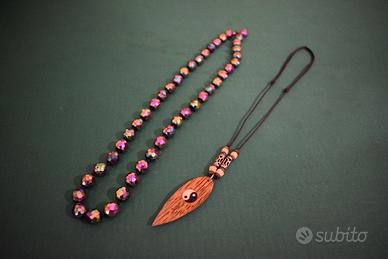 Coppia di collane / ciondoli Yin Yang