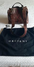 Orciani borsa mod. Sveva in vero pitone  marrone