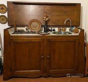 Cucina a scomparsa monoblocco lusso tavolo sedie