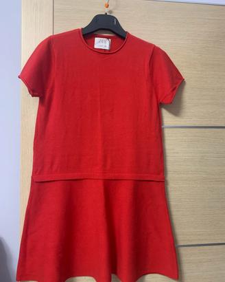 Abito Zara Ragazza 13 14 anni Rosso