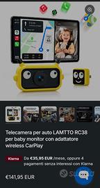 baby monitor auto Lammto RC38 Android Auto carplay