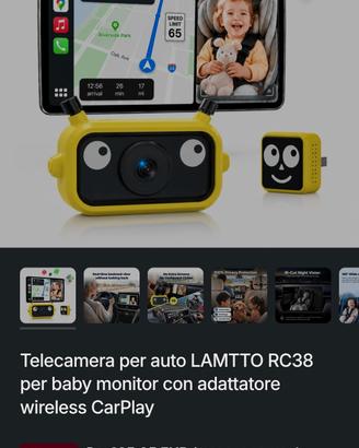 baby monitor auto Lammto RC38 Android Auto carplay