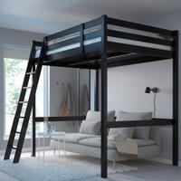Letto a soppalco ikea nero 140x200