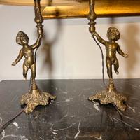 Coppia lampade antiche Putto