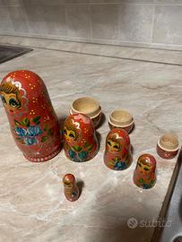 Matrioska 5 pezzi USSR anni '80