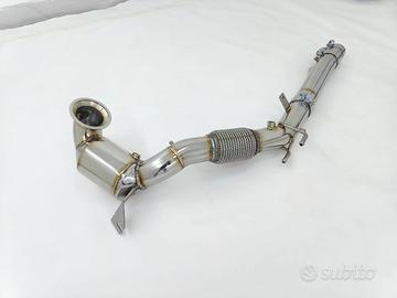 Downpipe con cat 200 celle sportivo per Golf GTI 8