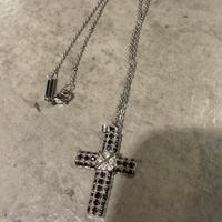 Collana Brosway Croce Nera con Zirconi Bianchi