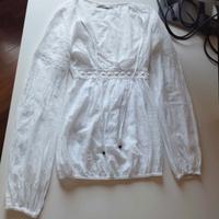 Camicia PINKO ricamata bianca Tg. 40 IT (XS/S)