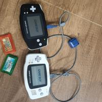 game boy advance + giochi pokemon , cavo collegame