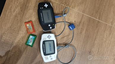 game boy advance + giochi pokemon , cavo collegame