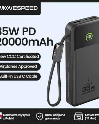 Power Bank MOVESPEED P20  20000mAh 35W PD